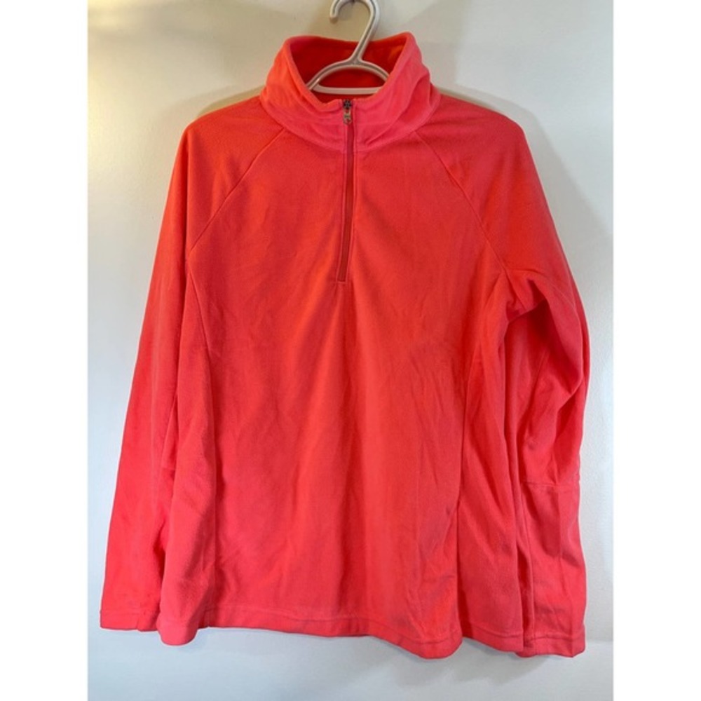 Lightweight Columbia Fleece‎ Pullover Coral 1/4 Zip Long Sleeve Soft